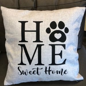Home Sweet Home puppy pillow